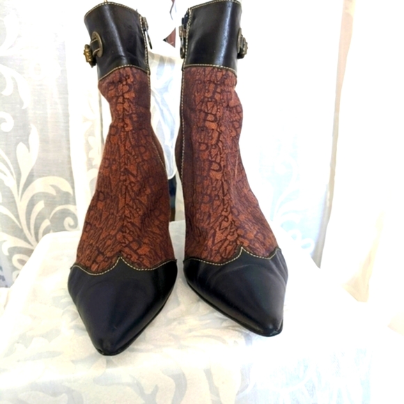 Get 50% off- PEDRO MIRALLES Size 9 Medium Vintage heeled Ankle Boots - Picture 9 of 16